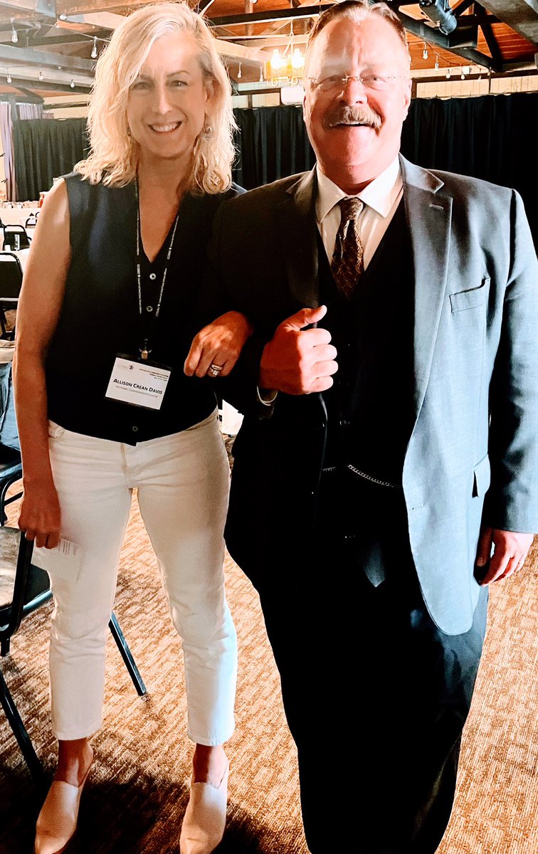 You can’t tell me I didn’t witness and meet the real Teddy Roosevelt yesterday in #Medora North Dakota during the <a href="/CCSSO/">CCSSO</a> convening. <a href="/TRJoeWiegand/">Joe Wiegand</a> is absolutely incredible. @NatCompCenter #statesleading #education #leadership