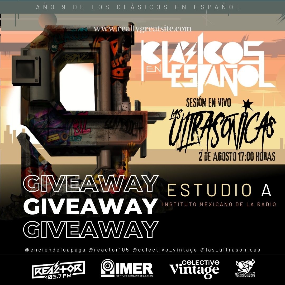 Ve a nuestro IG para ganar accesos para ver a <a href="/LasUltrasonicas/">ultrasónicas</a> en las sesiones en vivo de <a href="/Reactor105/">Reactor 105.7 FM</a> 
<a href="/enciendeloapaga/">Clásicos en Español Enciéndelo Apágalo</a> invita              🎸🎤🎟️📱