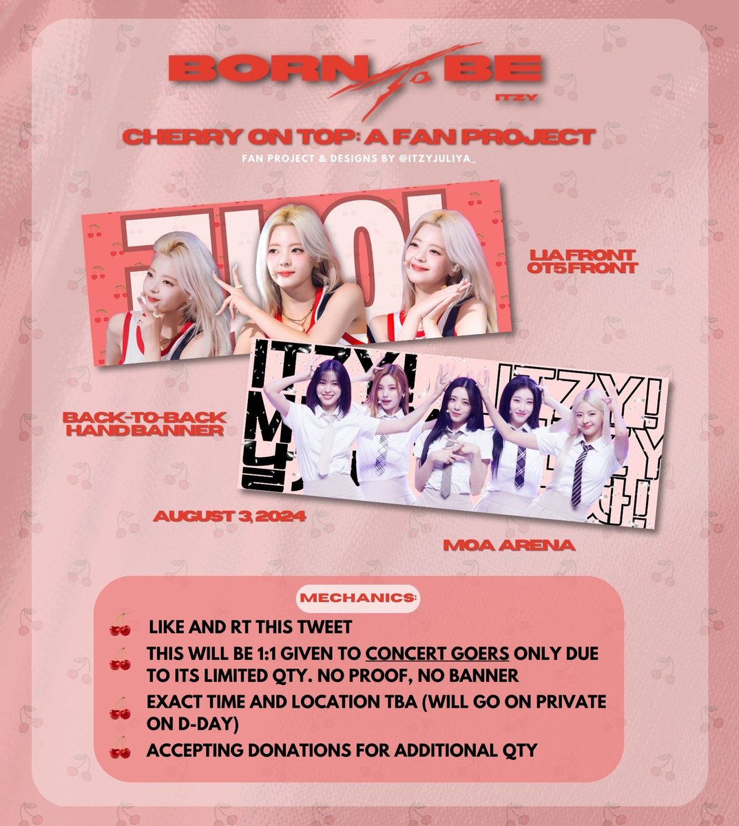ITZYjuliya_'s tweet photo. ✿ 𝐈𝐓𝐙𝐘 𝐁𝐎𝐑𝐍 𝐓𝐎 𝐁𝐄 𝐈𝐍 𝐌𝐀𝐍𝐈𝐋𝐀 𝐅𝐀𝐍 𝐏𝐑𝐎𝐉𝐄𝐂𝐓 ✿

hi, midzys! i'll give away a very limited lia and ot5 designed hand banner.

☆ x trade
☆ priv on dday
☆ strictly 1:1, proof of con tix

#ITZY_BORNTOBE_MANILA
#ITZY_BORNTOBE
#ITZY_in_MANILA
#ITZYinMANILA https://t.co/CNQcslypdT