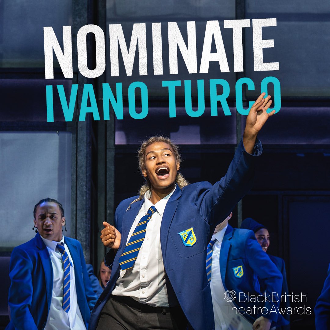 Everybody’s Talking About Jamie - Musical (@jamiemusical) on Twitter photo Our very own <a href="/Ivanoturco_/">Ivano Turco</a> is eligible to win ‘Best Male Lead Actor in a Musical’ at this year’s <a href="/theBBTAs/">Black British Theatre Awards</a>. You can nominate him via vote.blackbritishtheatreawards.com! 🩵 Our very own <a href="/Ivanoturco_/">Ivano Turco</a> is eligible to win ‘Best Male Lead Actor in a Musical’ at this year’s <a href="/theBBTAs/">Black British Theatre Awards</a>. You can nominate him via vote.blackbritishtheatreawards.com! 🩵