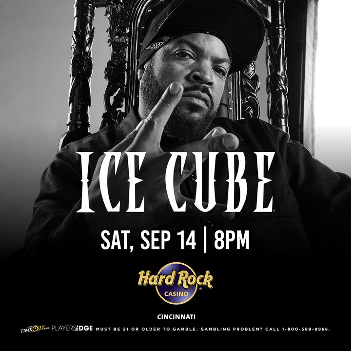 🚨ON SALE NOW🚨 
Get ready to party as <a href="/icecube/">Ice Cube</a> comes to Hard Rock Cincinnati's Outdoor Concert Venue!
Buy tickets now: bit.ly/4dc3vfI

Must be 21 or older to gamble. Gambling problem? Call 1-800-589-9966.