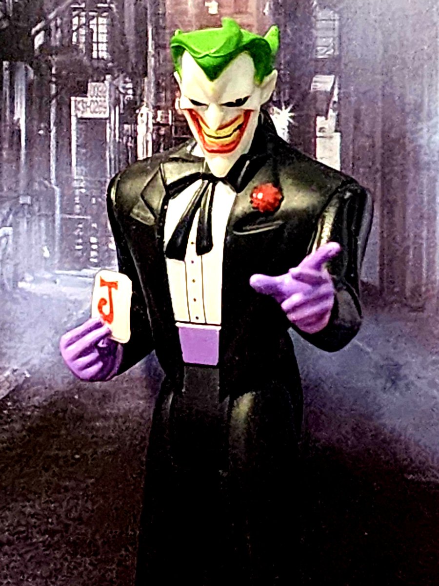 SwChamp's tweet photo. "Compare me to Batman? I've got more style. More brain. I'm certainly a better dresser!" Today's #ActionFigureoftheDay is this @Mattel 2003 Justice League Unlimited Joker . This iconic animated Joker voiced by @MarkHamill is perhaps one of the best renditions of the Joker. https://t.co/jerqIhabqL