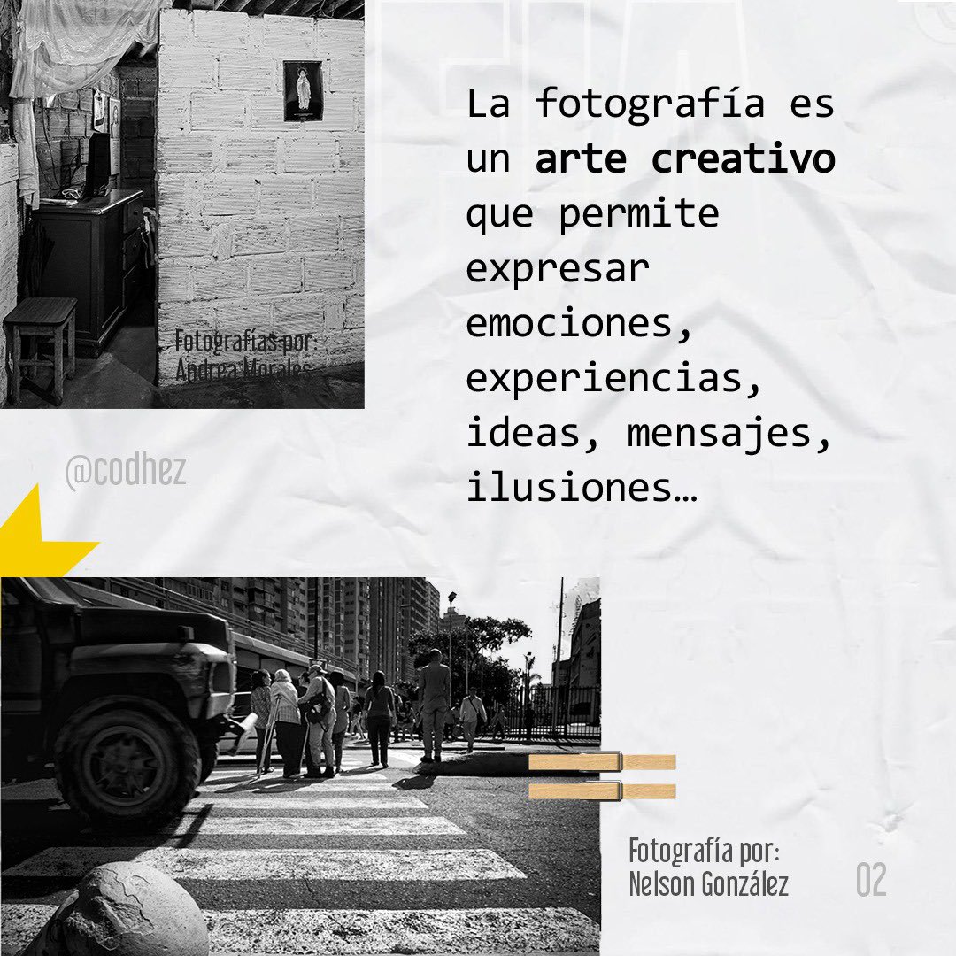 Codhez's tweet photo. ¿Te gusta la fotografía? 📸
Documentación, memoria, activismo… la fotografía es un medio de expresión que ha permitido observar, analizar y teorizar la realidad social.
#DDHHPaVos https://t.co/yN1Vi8M2vI