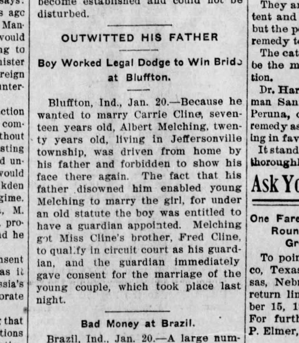 JRVanHoose's tweet photo. How my Great-Great Grandparents got married in January 1904 - Bluffton, Indiana.
#GenealogyIsFun
#HistoryIsExciting https://t.co/kwvwHvprhP
