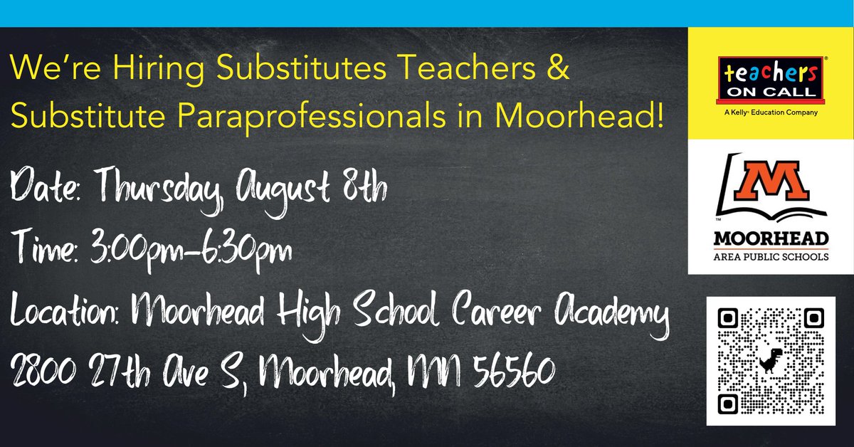 Teachers On Call is hiring Substitute Teachers  (Minnesota Short-Call Teaching License or any Bachelor’s Degree) &amp; Substitute Paraprofessionals (HS Diploma).  teachersoncall.com