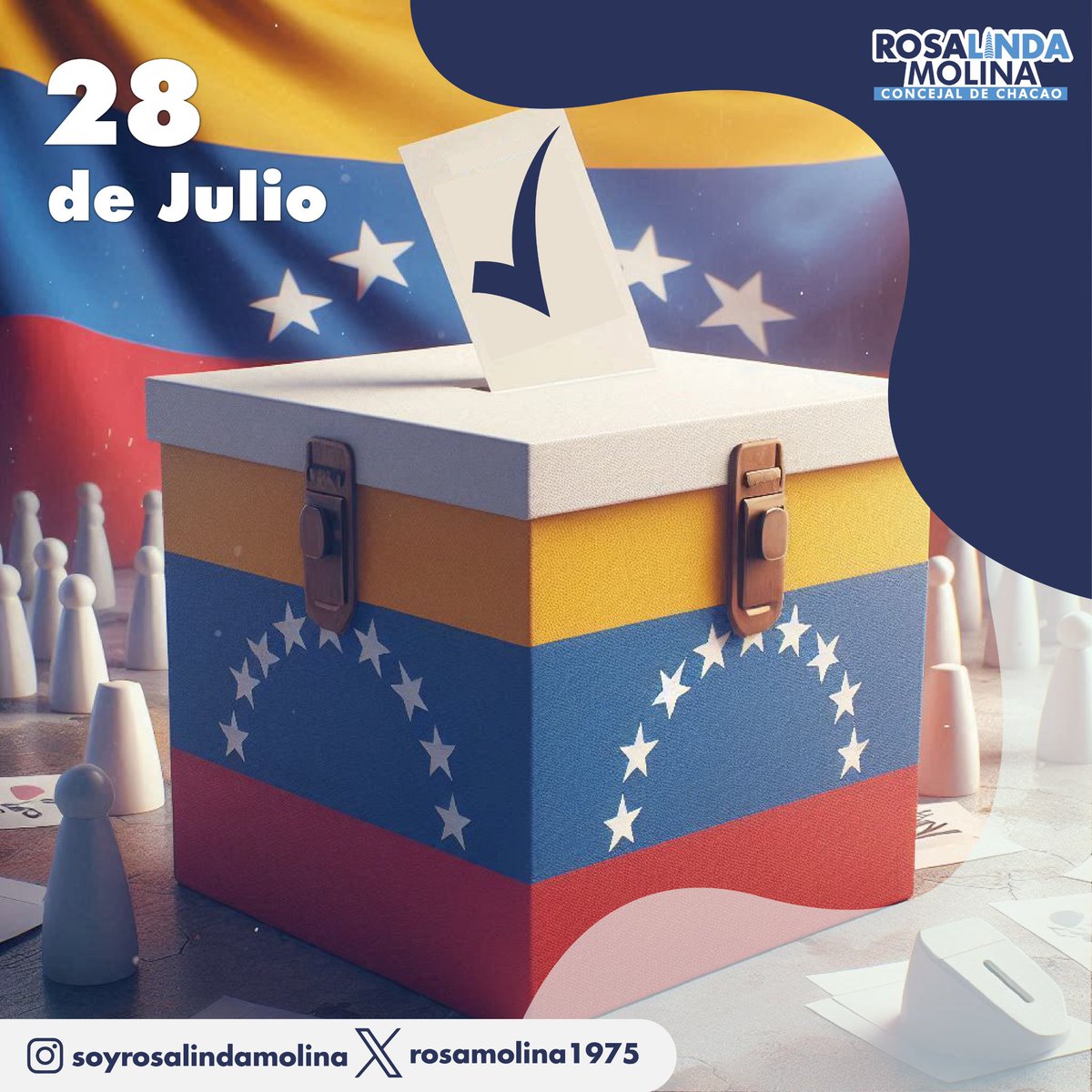 Como venezolana, los invito a todos, en cada rincón de nuestra querida Venezuela, a participar y ejercer su derecho al voto. Juntos podemos construir el futuro que soñamos, justo y próspero. #28julio