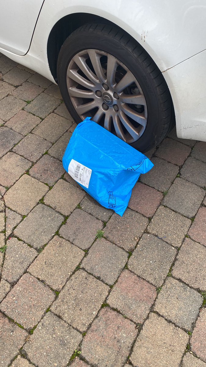 TonyHassett's tweet photo. @dpdireland Package thrown over fence/gate. There is a porch area it could have been left in. That’s not what I call delivered. https://t.co/CaouG4HlGI