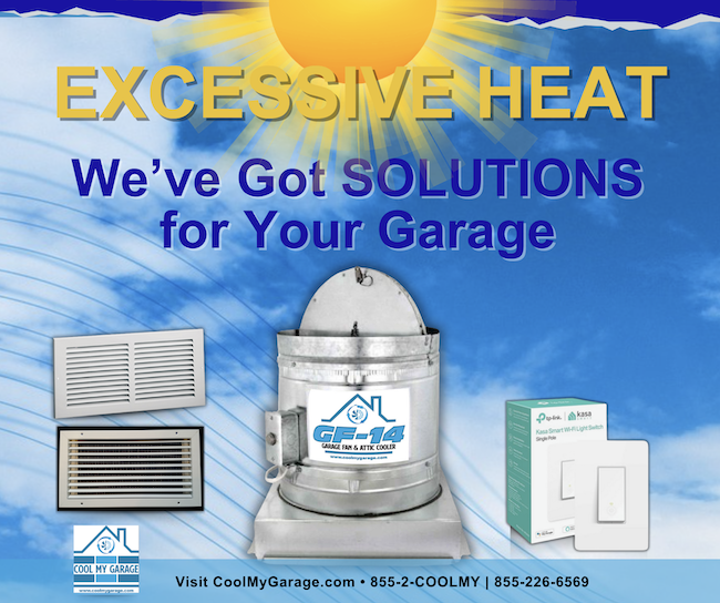 CoolMyGarage1's tweet image. How&apos;s your garage doing in this excessive heat? ☀️🔥There are SOLUTIONS for COOLING YOUR GARAGE –we&apos;ve got them. Check coolmygarage.com &amp;amp; we&apos;ll help cool &amp;amp; ventilate your garage for comfort &amp;amp; safety. 🔥#GF14garageandatticfan #airintakevents #wifismartswitch #coolyourgarage