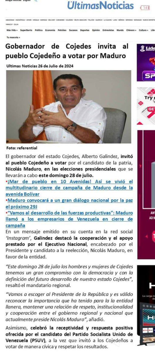 ¡¡Ayyyy Fufi!! 

Viernes movidito. Nueva Esparta y Cojedes invitan a votar por Nicolás Maduro.

¡¡Ayyyyyyyyyyyy Fufi!!