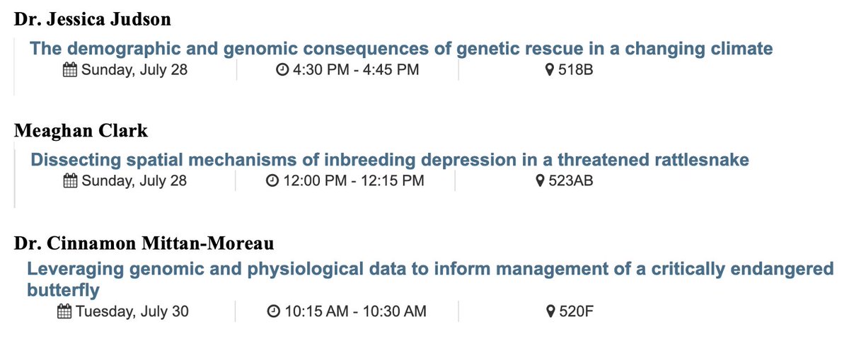 Sarah W Fitzpatrick (@sarahfitz) on Twitter photo Bummed to miss #Evol2024 <a href="/Evol_mtg/">Evolution Meetings</a> this year, but great talks (& exciting results π) will be presented by <a href="/jjudson28/">Dr. Jessica Judson</a> <a href="/meaghansaurus/">Meaghan Clark</a> <a href="/CinnamonMittan/">Cinnamon Mittan</a> πππ¦
ππ Bummed to miss #Evol2024 <a href="/Evol_mtg/">Evolution Meetings</a> this year, but great talks (& exciting results π) will be presented by <a href="/jjudson28/">Dr. Jessica Judson</a> <a href="/meaghansaurus/">Meaghan Clark</a> <a href="/CinnamonMittan/">Cinnamon Mittan</a> πππ¦
ππ