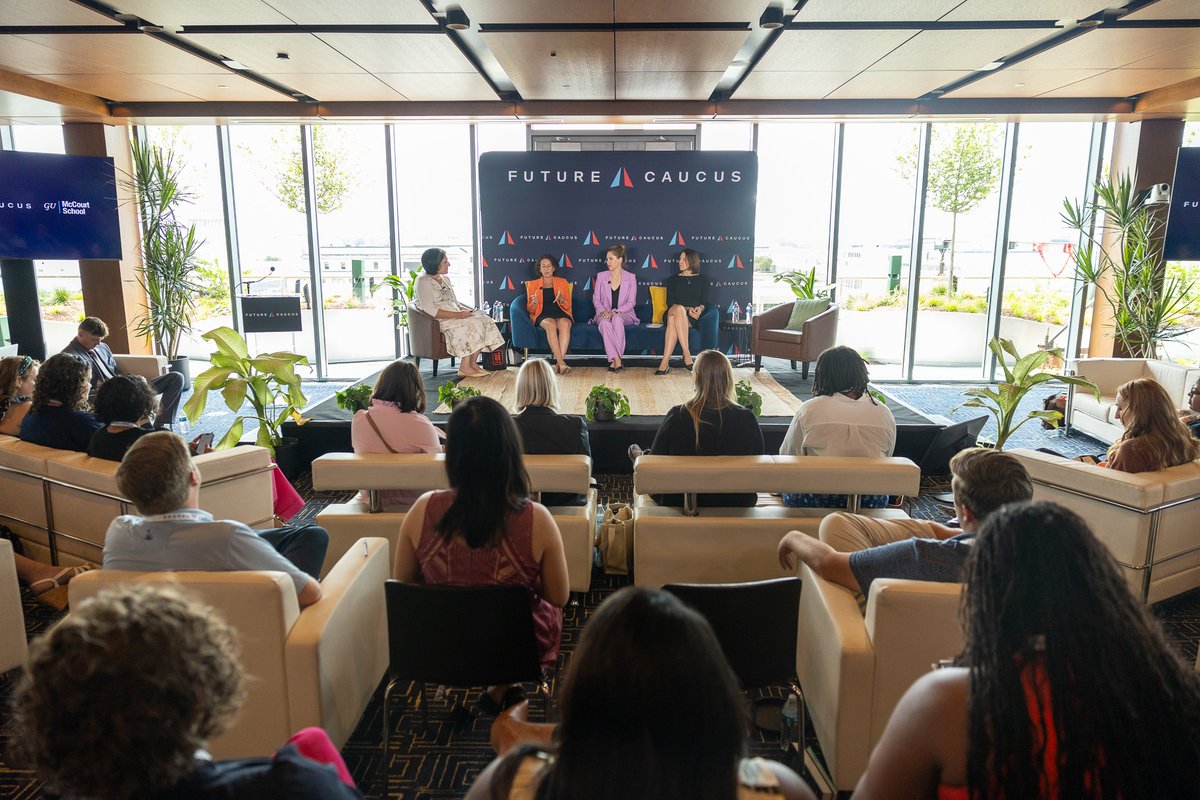 Thank you to all of our speakers, <a href="/KathyBoockvar/">Kathy Boockvar</a>, <a href="/AllaSeiffert/">Alla Seiffert @ alla@mastodon.cloud</a>, Margaret Palmieri, and <a href="/haddadmedia/">Tammy Haddad</a>, for joining the “AI: Navigating Promises and Protections” panel at #FutureSummit!