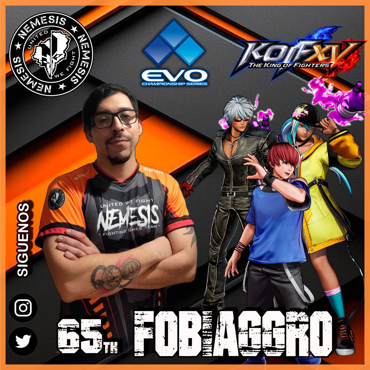 Teamnemesis (@teamnemesis8) on Twitter photo Resultados de nuestros grandes players 🥰
<a href="/tangakolio/">Tangako Calquin</a>
@_Zeroblack
@NEMGO_EmmE
<a href="/Fobiaggro/">Daniel Mera</a>
Excelentes puestos 🔥
Muchas felicidades y estamos muy orgullosos q nos representen!! 🙌
#EVO2024 💚
#LASVEGAS 💜
#KOFXV 🖤
#SNK 🤎
#NÉMESIS 🧡 Resultados de nuestros grandes players 🥰
<a href="/tangakolio/">Tangako Calquin</a>
@_Zeroblack
@NEMGO_EmmE
<a href="/Fobiaggro/">Daniel Mera</a>
Excelentes puestos 🔥
Muchas felicidades y estamos muy orgullosos q nos representen!! 🙌
#EVO2024 💚
#LASVEGAS 💜
#KOFXV 🖤
#SNK 🤎
#NÉMESIS 🧡