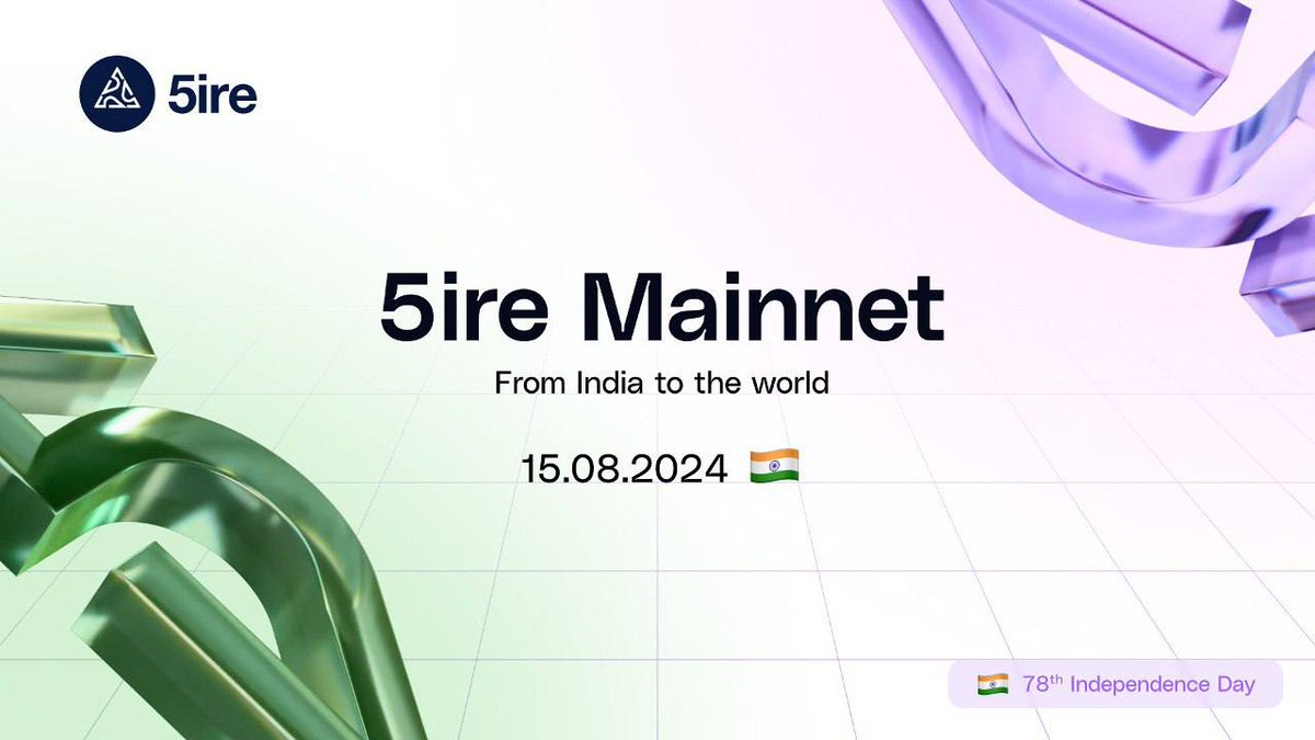 🔊 #5ireMainnet Launch Set for August 15, 2024!

We're thrilled to introduce our groundbreaking blockchain technology to the world. Let's explore the key features that make 5ireChain a crypto game-changer.

#5ireMainnet #web3
🧵(10)