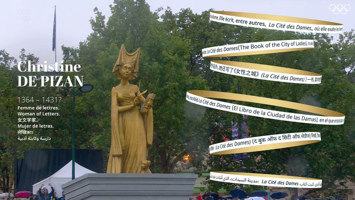 💛 10 heroínas de oro de la historia de Francia

Olympe de Gouges, Alice Milliat, Gisèle Halimi, Simone de Beauvoir, Paulette Nardal, Jeanne Barret, Louise Michel, Christine de Pizan, Alice Guy y Simone Veil.

#CeremoniaDeApertura #Paris2024