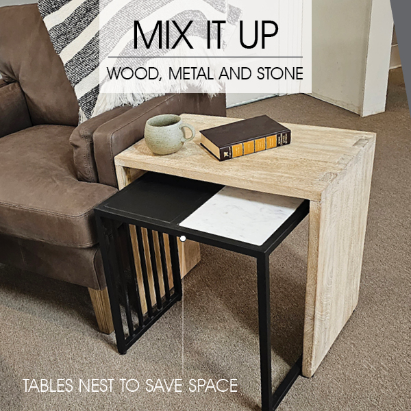 conlinsfurn's tweet image. Nesting tables are the ideal solution when space is limited. The smaller table tucks neatly away when not in use. This 2-piece set is on sale now for just $199. ow.ly/iplm50SL1NC  #SmallSpaceLiving #SmallSpaceSolutions #FurnitureSale