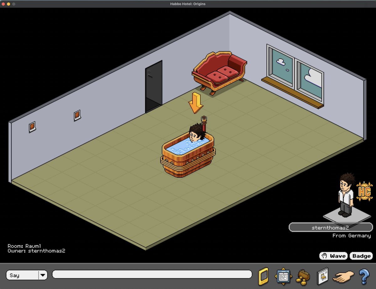 Sternthomas2HH's tweet image. Enjoying myself in the Tub @HabboOrigins