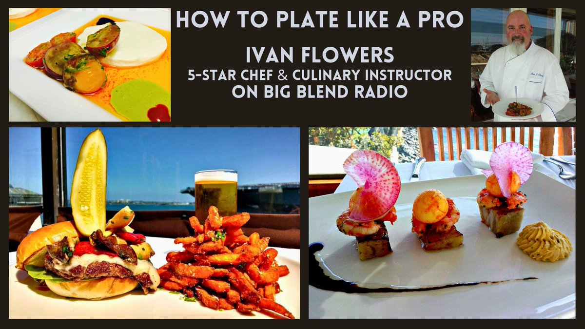 BigBlendMag's tweet image. On #BigBlendRadio now, Ivan Flowers, a 5-Star Chef &amp;amp; Culinary Instructor, shares tips and techniques on how to artfully plate food just like a chef! Listen on YouTube: youtu.be/C2Cd9BupWjs?fe… #plating #FoodieFriday