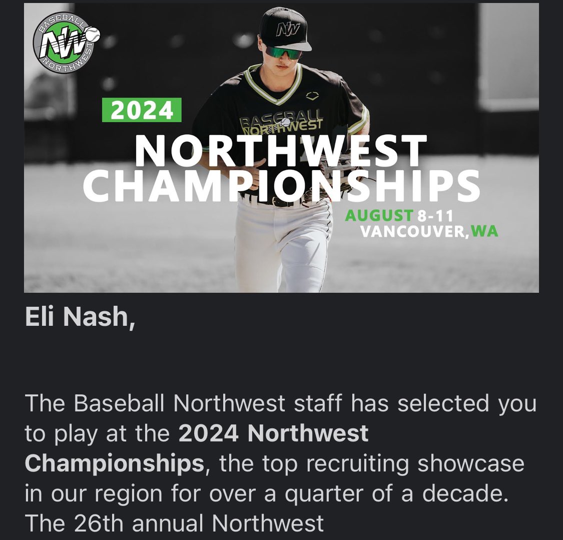 Thanks for the invites.
<a href="/BaseballNW/">Baseball Northwest</a> <a href="/Northwest_NTIS/">Northwest NTIS</a> <a href="/CoachSorensen9/">Eric Sorensen</a> <a href="/BAprepbaseball/">16u BA Prep</a>