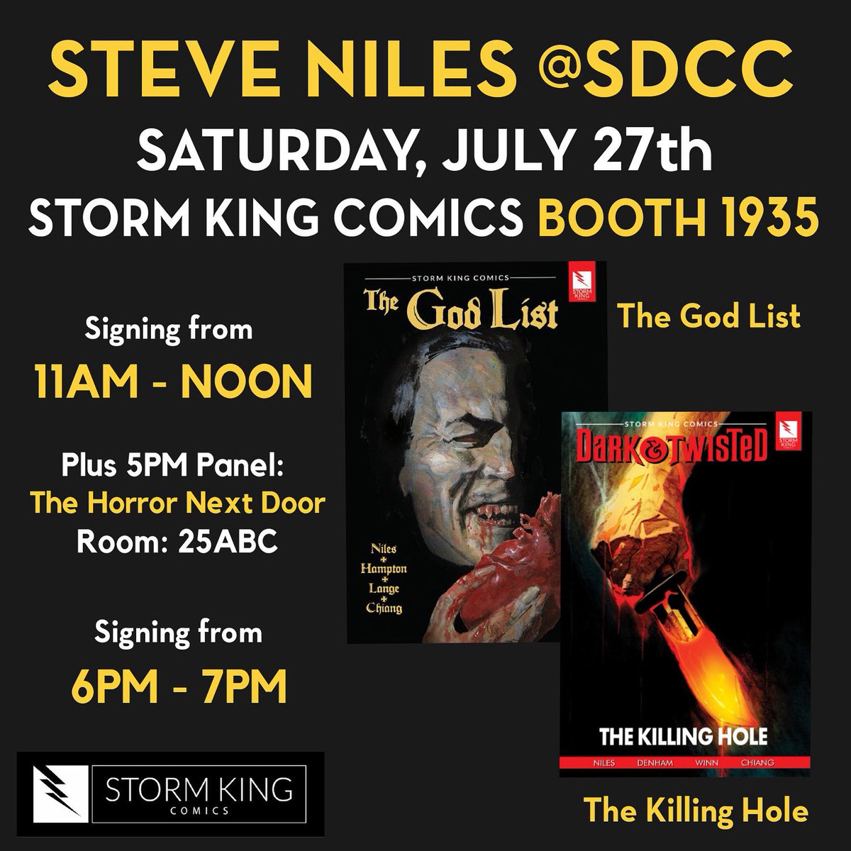 Icons Only! Thrilled to have <a href="/SteveNiles/">lobey</a> with joining us in the booth! 🔥🔥🔥🔥 Stop by 1935 #SDCC #SDCC2024 #ComicCon2024
