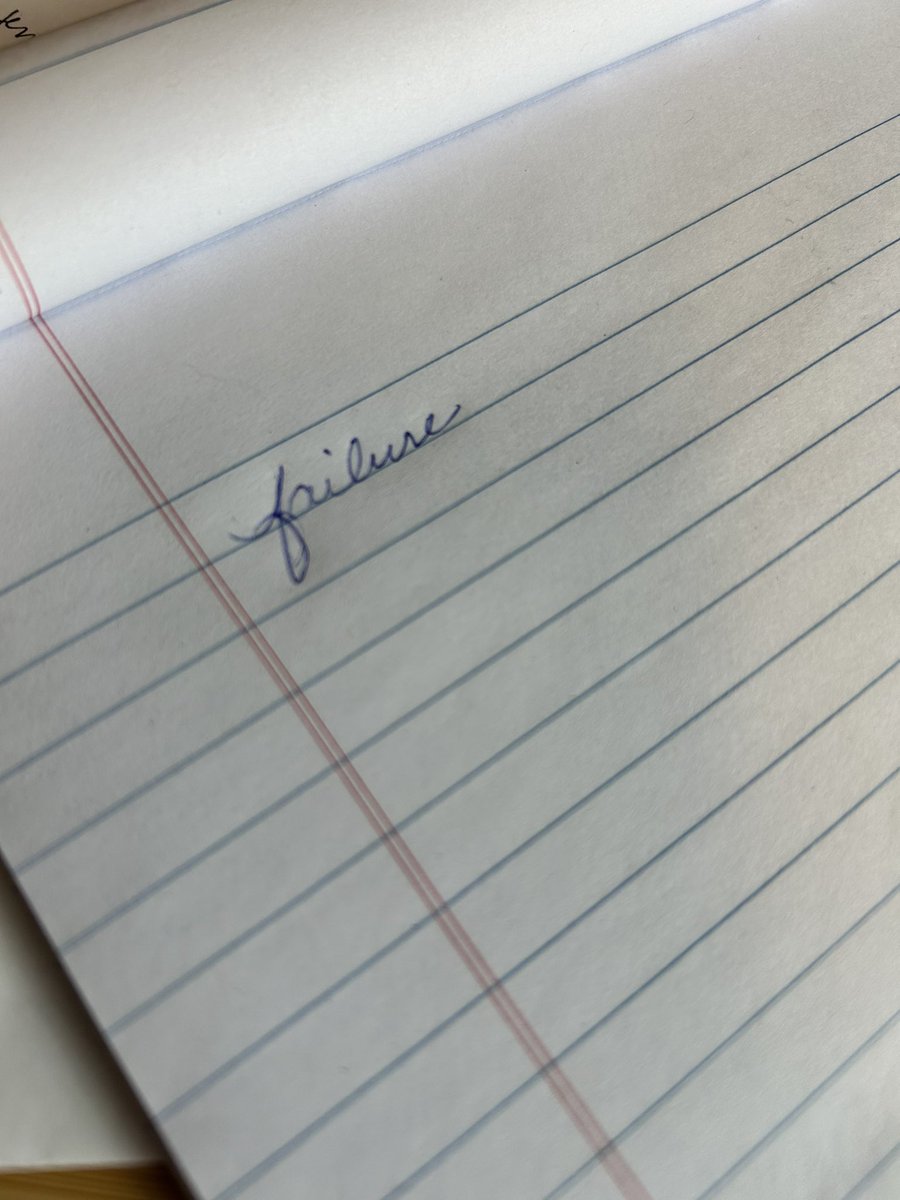 HillarySchwarb's tweet image. Just flipped the page of an infrequently used notepad and found this surprise tidbit of motivation (in my own handwriting…). It’s a whole academic vibe today!