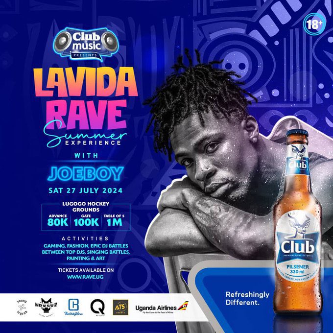kabderrick's tweet photo. A reminder that the advance ticket offer of 80k closes today.
Tomorrow tickets to the #LavidaRave will be at 100k.
Something unique is we will enjoy a lot of @Joeboy coming to vibe with the fans at the numerous activities planned.
#RefreshinglyDiffrent https://t.co/Zl9AWnCcjH