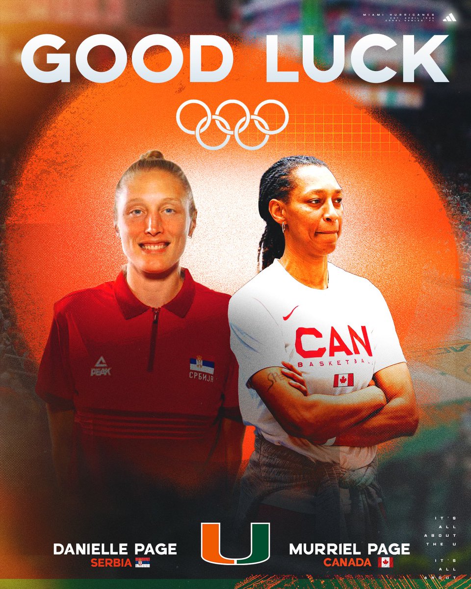CanesWBB's tweet photo. Good Luck to both @coachpagina and @dpage52 in the Olympics this weekend!  🏀 https://t.co/Zs05RHJw7i
