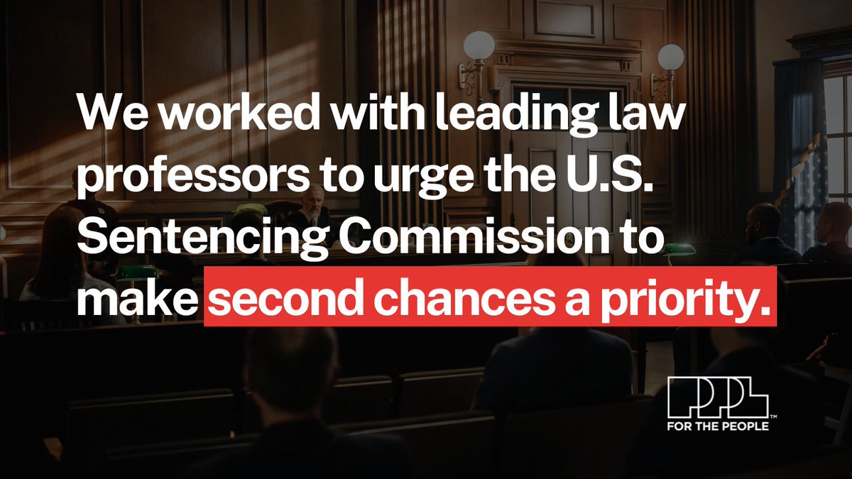 forthepplorg's tweet photo. We submitted a joint letter with 2 leading law professors @SLandP, @ezunk, and our own Jeremy Haile, urging the U.S. Sentencing Commission to prioritize a “second look” agenda—including Prosecutor-Initiated Resentencing. Read the letter here: https://t.co/qiGHfTfnDt https://t.co/hXuEoh6lEd
