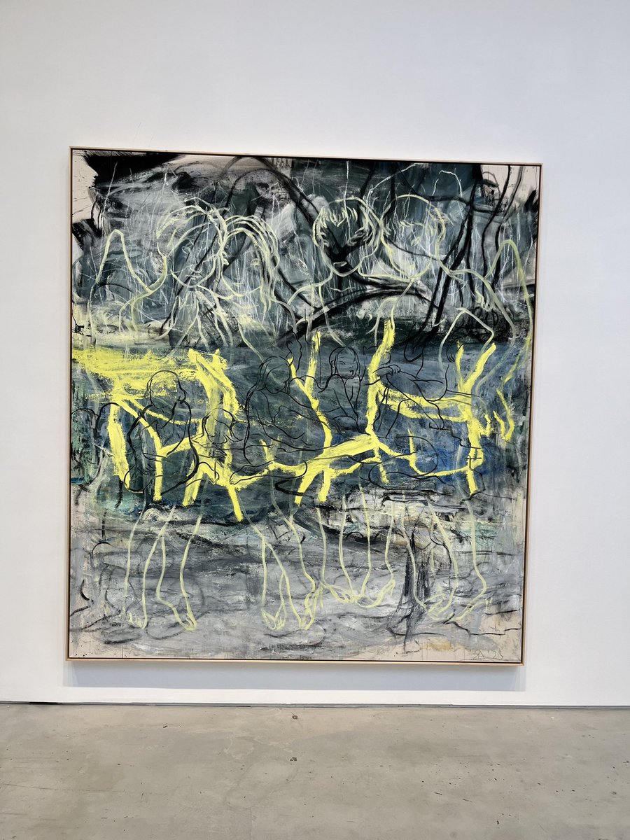 Today is the last day to view “Splits” exhibition of Hungarian-born, New York-based artist, Rita Ackermann’s latest paintings at Hauser Wirth in Chelsea New York.
