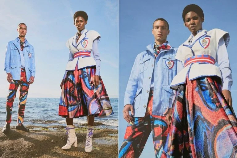 SalloJeans's tweet photo. 2- Haiti 
foram criados pela designer haitiana-italiana Stella Jean para celebrar a cultura e o artesanato nacional, enquanto enviam uma mensagem de esperança e renovação em um momento marcado pela instabilidade política do país. https://t.co/RxnQ2GqWQm