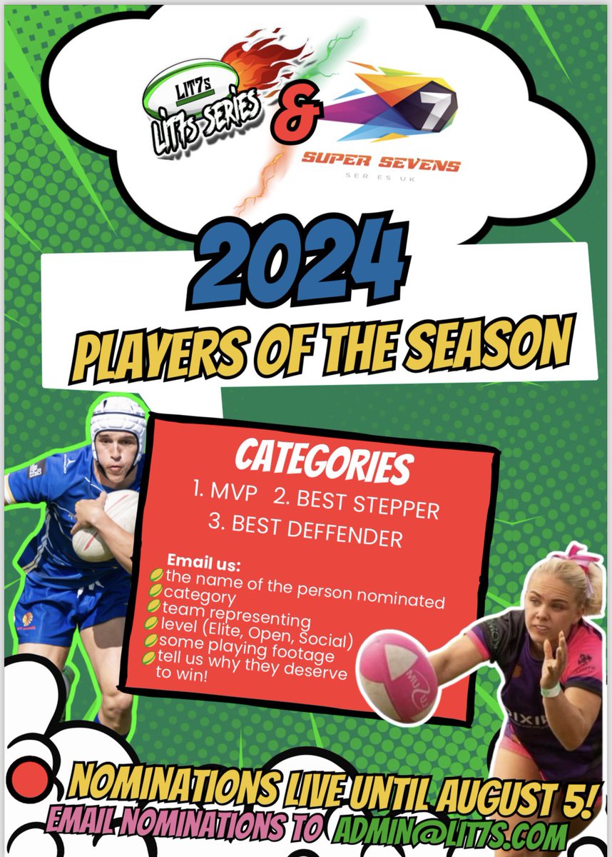 Vote NOW! 
<a href="/lit7s/">LIT7s</a> <a href="/S7SRugby/">LIT Super Sevens Series (UK)</a> Teams &amp; Players &amp; Supporters 
#WeLoveSevens