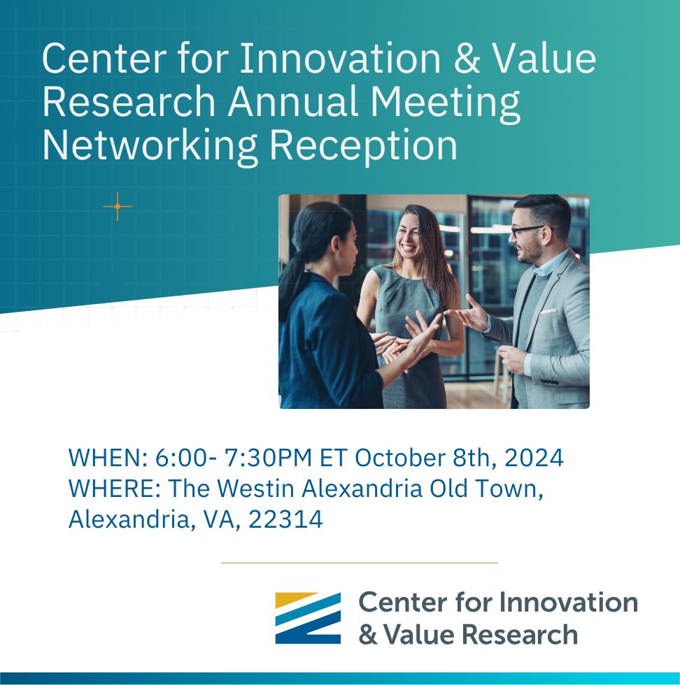 Join the Center's staff, board of directors, and thought leaders from the healthcare industry for an evening of networking and refreshments. The Annual Meeting Networking Reception is a complimentary public event. 

RSVP: app.glueup.com/event/106495/r…