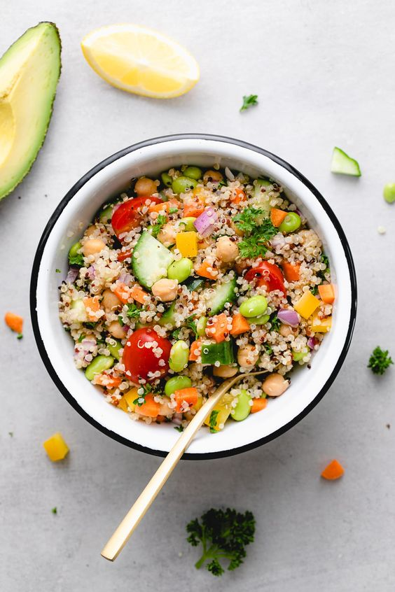 Perry50She3953's tweet photo. Quinoa salad for lunch today! 🥗 This superfood is not only delicious but also nutritious. Have you tried it yet? #HealthyEating #BeijingEats #Superfoods https://t.co/3WU1WgSpa3