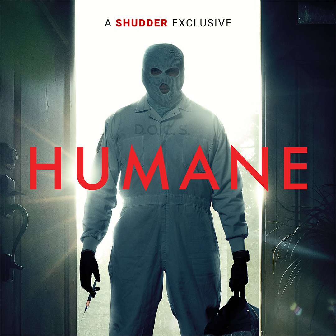 Shudder's tweet photo. Amid a global euthanasia mandate for population control, a family's dinner erupts into a deadly struggle, revealing dark secrets and desperate choices.

Caitlin Cronenberg's HUMANE is streaming now on Shudder. https://t.co/NhqRI5VoH9