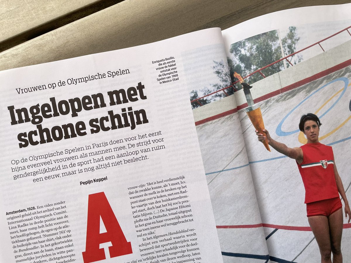 Zeer boeiende ‘long-read’ van <a href="/pepijnkeppel/">Pepijn Keppel</a> in @degroene over de aanhoudende genderongelijkheid in de topsport, hoewel er in #Parijs bijna evenveel vrouwen als mannen deelnemen aan de #OlympischeSpelen. Mannen maken de dienst nog steeds uit bij sponsors, in besturen en de media.