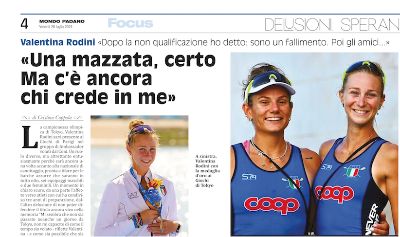 mondopadano's tweet image. «Una mazzata, ma c'è ancora chi crede in me». 
Intervista a Valentina #Rodini, che non è riuscita a strappare il pass  per Parigi 2024: «Dopo la mancata qualificazione ho detto: sono un  fallimento. Poi gli amici...».
#olimpiadi2024 
mondopadano.it/stories/attual…