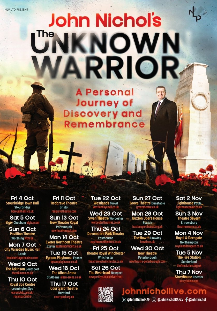 Should you be so interested, my new book AND theatre tour of the story, are out in September.
RT for chance to win a signed copy of:
THE UNKNOWN WARRIOR.
Huge thanks to Dan Snow <a href="/thehistoryguy/">Dan Snow</a> for having a read...
Full book details/tickets/pre-orders at:
nlp-ltd.com/john-nichols-t…