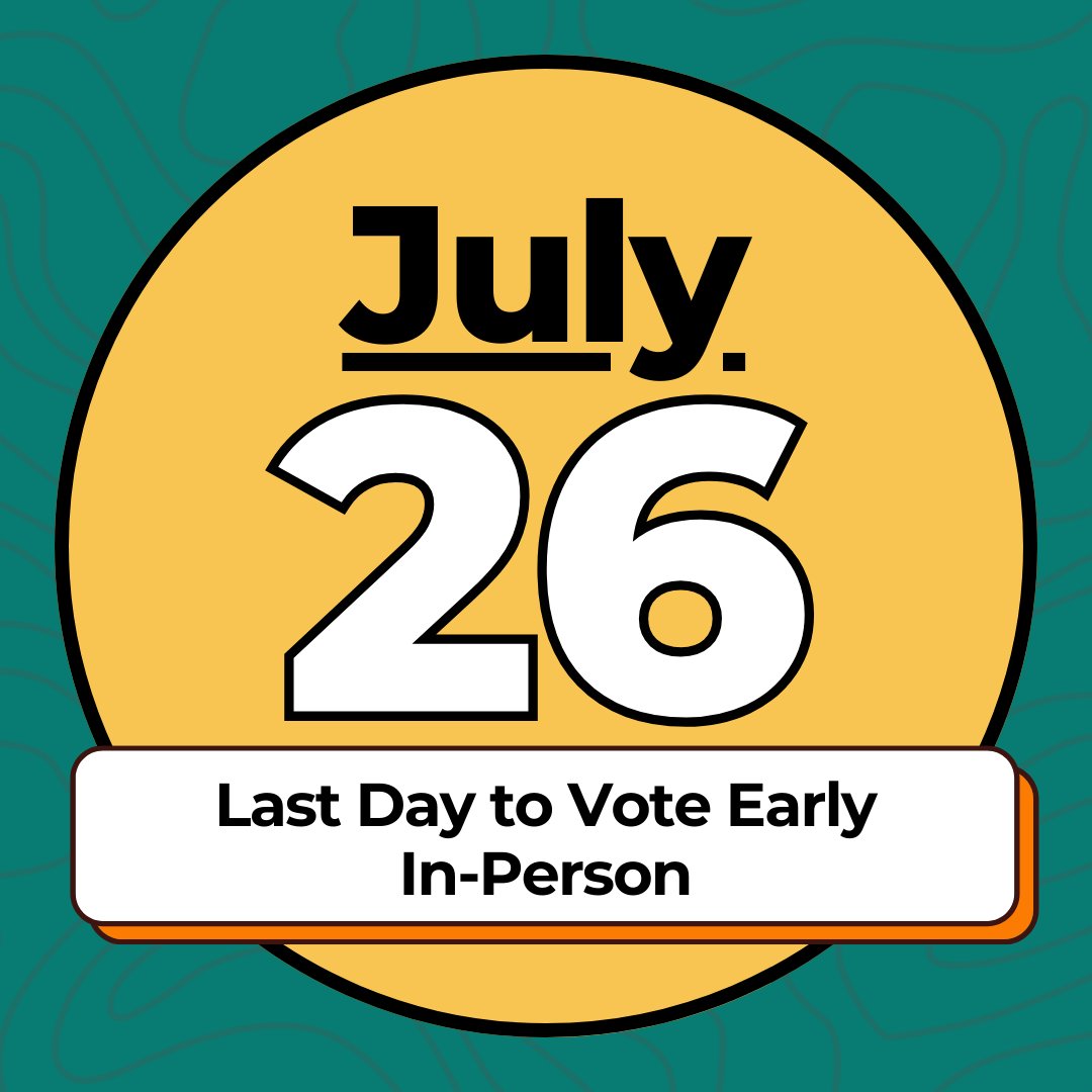 RuralAZEngage's tweet image. 🚨 Arizona Navajo Nation: Today is the last day to vote in-person at any Navajo Nation Election Office! #navajonation

🚨 Arizonans: TODAY is the last day to vote *early* in-person for the Arizona Primary Election! #azvote Election day is right around the corner... 👀