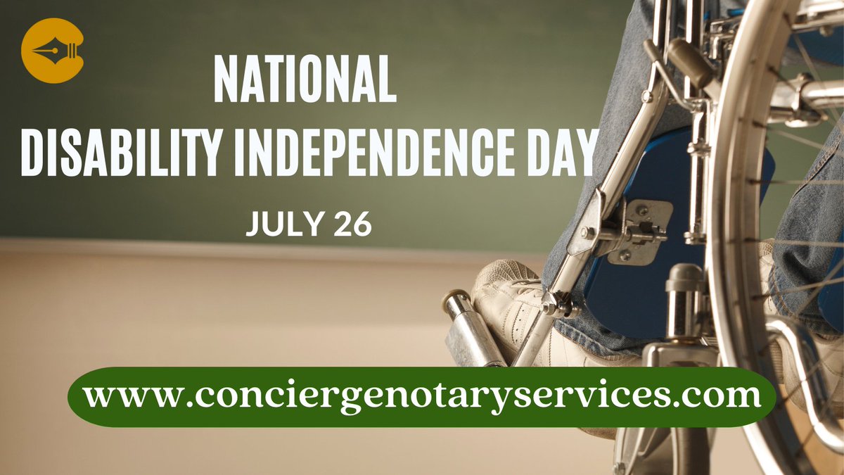 ConciergeNotary's tweet photo. Concierge Notary celebrates strength and courage on National Disability Independence Day!  🩼 🆓

______________________
#conciergenotary #notary #notaryfacts #smallbusiness #newyork #nyc #nationalday #celebrate #blog #disability #independence #courage

📲 https://t.co/gllfEuWALD https://t.co/4vh17Fqqlh