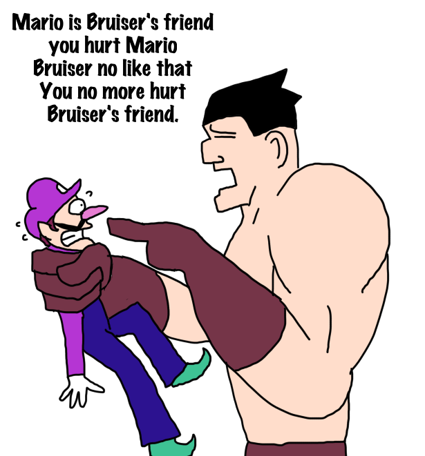 That's Bruiser. One of Mario's more obscure characters. 
