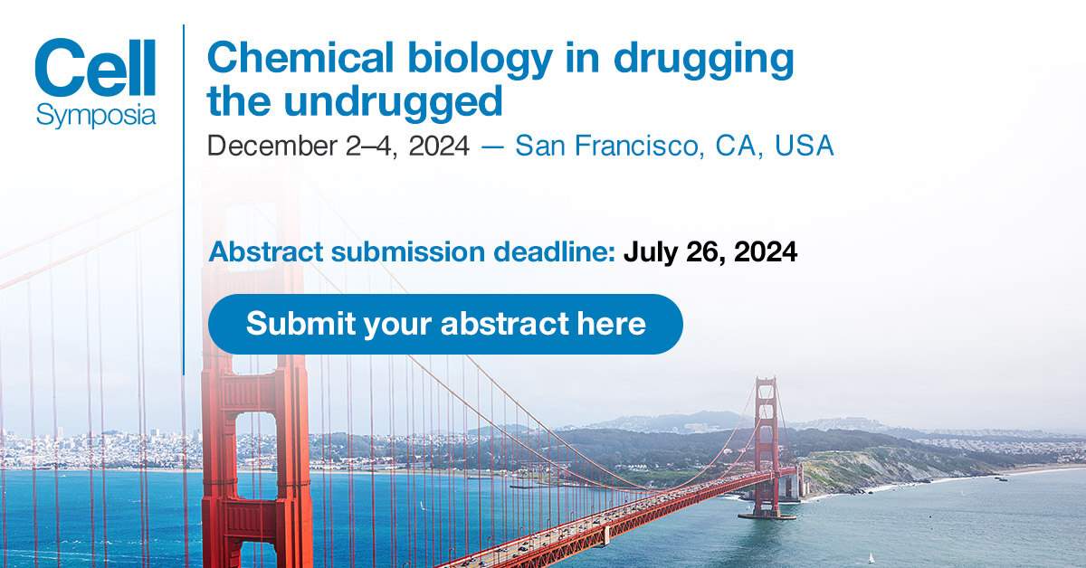 CellChemicalBiology (@cellchembiol) on Twitter photo The <a href="/CellSymposia/">Cell Symposia</a> #CSChembio2024 abstract deadline is today. For a chance to join the program alongside Ling-Ling Chen <a href="/ShanghaiTechUni/">ShanghaiTech University</a>, Ryan Flynn <a href="/Harvard/">Harvard University</a>, Lingyin Li <a href="/li_lingyin/">Lingyin Li, PhD</a> <a href="/Stanford/">Stanford University</a> and more, submit abstracts today. hubs.li/Q02HXxy30 The <a href="/CellSymposia/">Cell Symposia</a> #CSChembio2024 abstract deadline is today. For a chance to join the program alongside Ling-Ling Chen <a href="/ShanghaiTechUni/">ShanghaiTech University</a>, Ryan Flynn <a href="/Harvard/">Harvard University</a>, Lingyin Li <a href="/li_lingyin/">Lingyin Li, PhD</a> <a href="/Stanford/">Stanford University</a> and more, submit abstracts today. hubs.li/Q02HXxy30