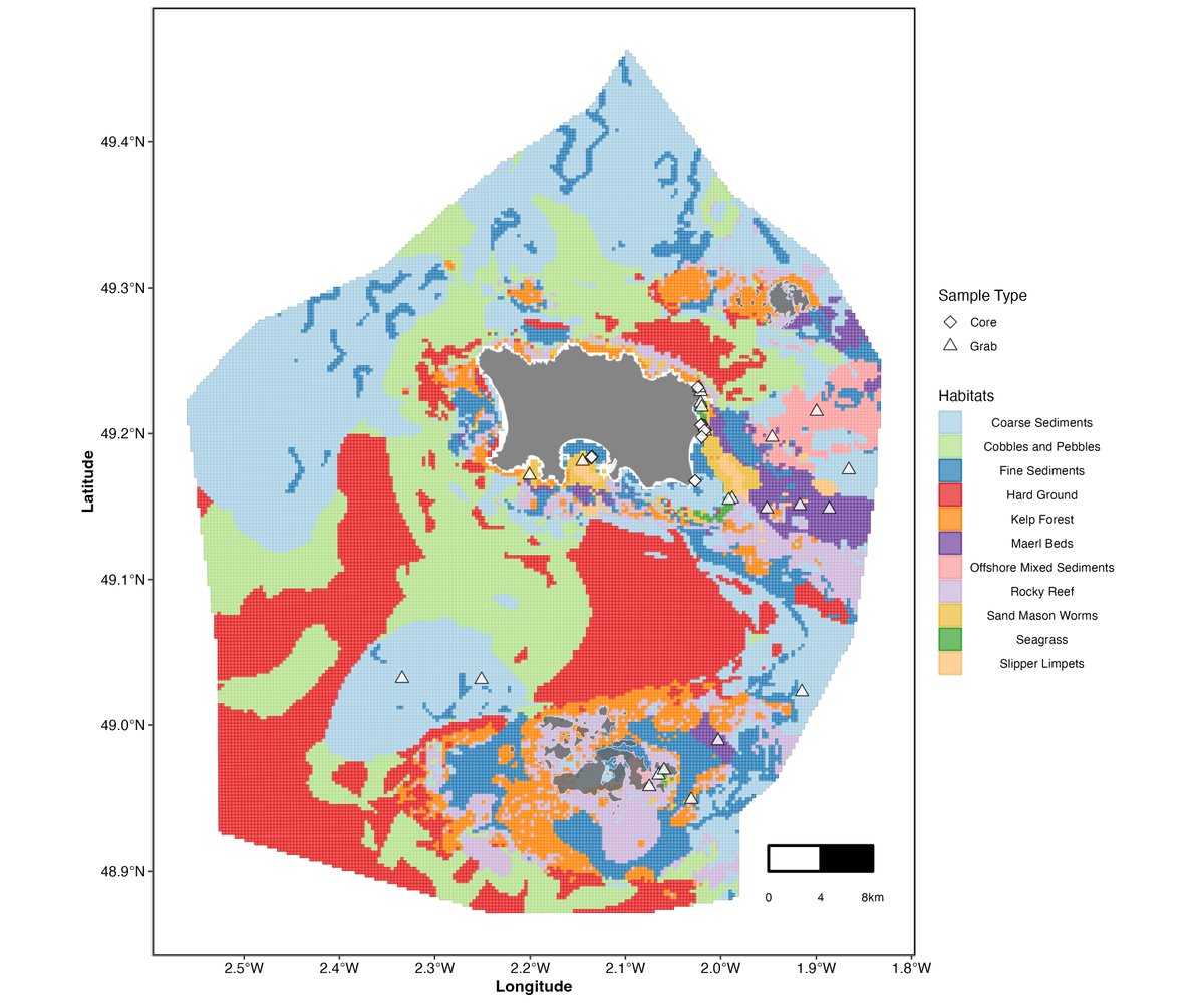 Dr. Bede Ffinian Rowe Davies (@bedeffinian) on Twitter photo New Open Access Paper. 🎉 During my Post-Doc with <a href="/Dr_Emma_Sheehan/">Emma Sheehan</a> we assessed the Carbon Stocks found within different seabed habitats across the Territorial Waters of Jersey (largest of the UK Channel Islands). The Open Access paper can be found here: doi.org/10.1016/j.rsma… New Open Access Paper. 🎉 During my Post-Doc with <a href="/Dr_Emma_Sheehan/">Emma Sheehan</a> we assessed the Carbon Stocks found within different seabed habitats across the Territorial Waters of Jersey (largest of the UK Channel Islands). The Open Access paper can be found here: doi.org/10.1016/j.rsma…