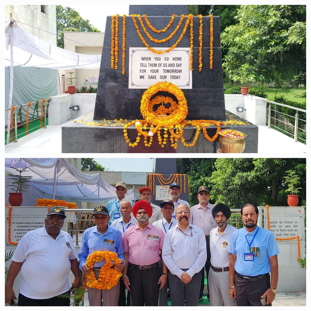 CBCJalandhar's tweet photo. Earlier, #wreath lying ceremony ws held at the #WarMemorial. Chief Guest #SDM #PreetInderSingh #WingCo #GurpreetSingh #FPO #RajeshBali & ExServicemen paid #tributes to the #KargilWarHeroes (2/2)
#KargilVijayRajatJayanti #KargilWarMemorial #KargilVijayDiwas2024
@DefenceMinIndia https://t.co/mXkYgieULi