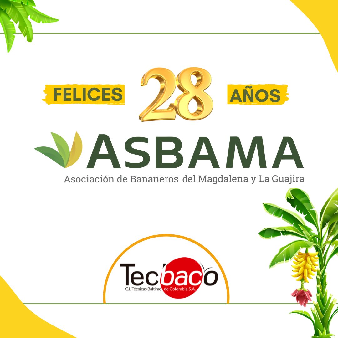 ¡Feliz cumpleaños, Asbama! En Tecbaco nos sentimos orgullosos de formar parte de tu crecimiento y éxito. Que este nuevo año esté lleno de grandes logros y momentos inolvidables. ¡Por muchos más años de colaboración y progreso!

#Asbama #Tecbaco #GremioBananero #exportación