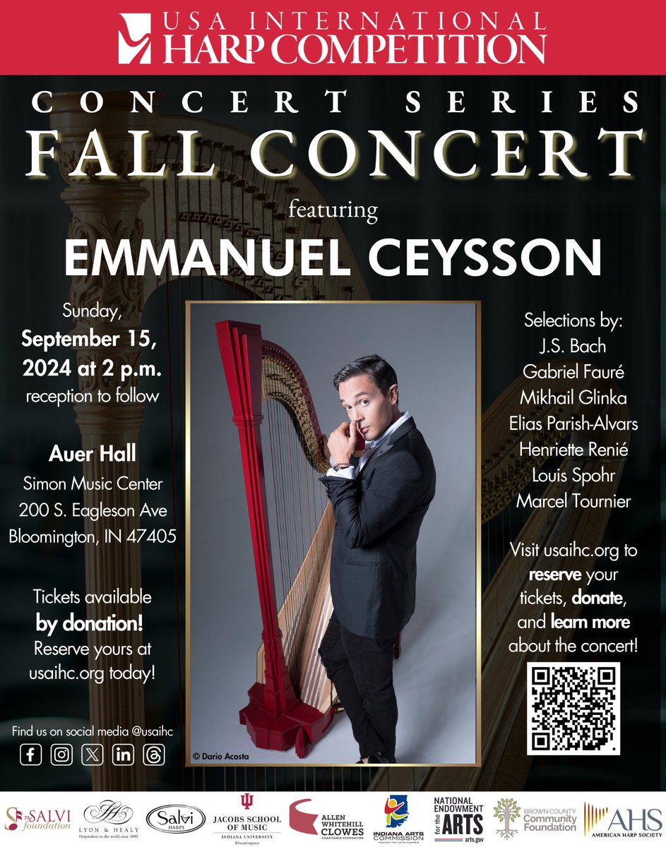 usaihc's tweet photo. #Donate and #Reserve your tickets for the @usaihc Fall Concert with Emmanuel Ceysson. Sept 15, 2024 Visit https://t.co/ckVxjPw3e5 concert series page for details. #MustSee https://t.co/WK1IRpKNGf