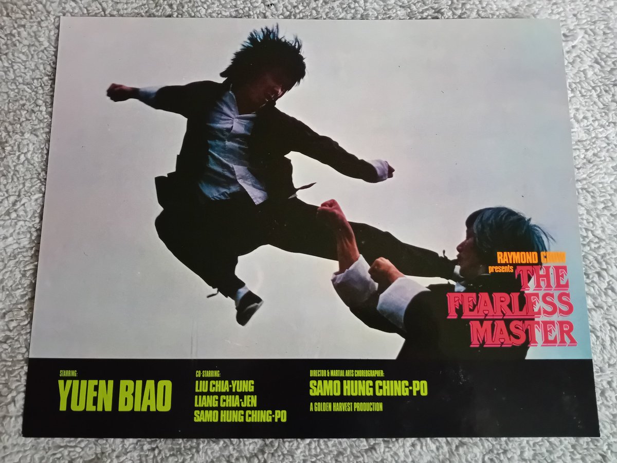 KevinChan478's tweet photo. Just thought I'd show these for Yuen Biao's birthday. The International lobby card set of The Fearless Master, most commonly known as Knockabout (1979)

#HappyBirthday  #YuenBiao 
#Knockabout  #SammoHung
#BryanLeung  #LauKarwing https://t.co/eu7RSYsiPs