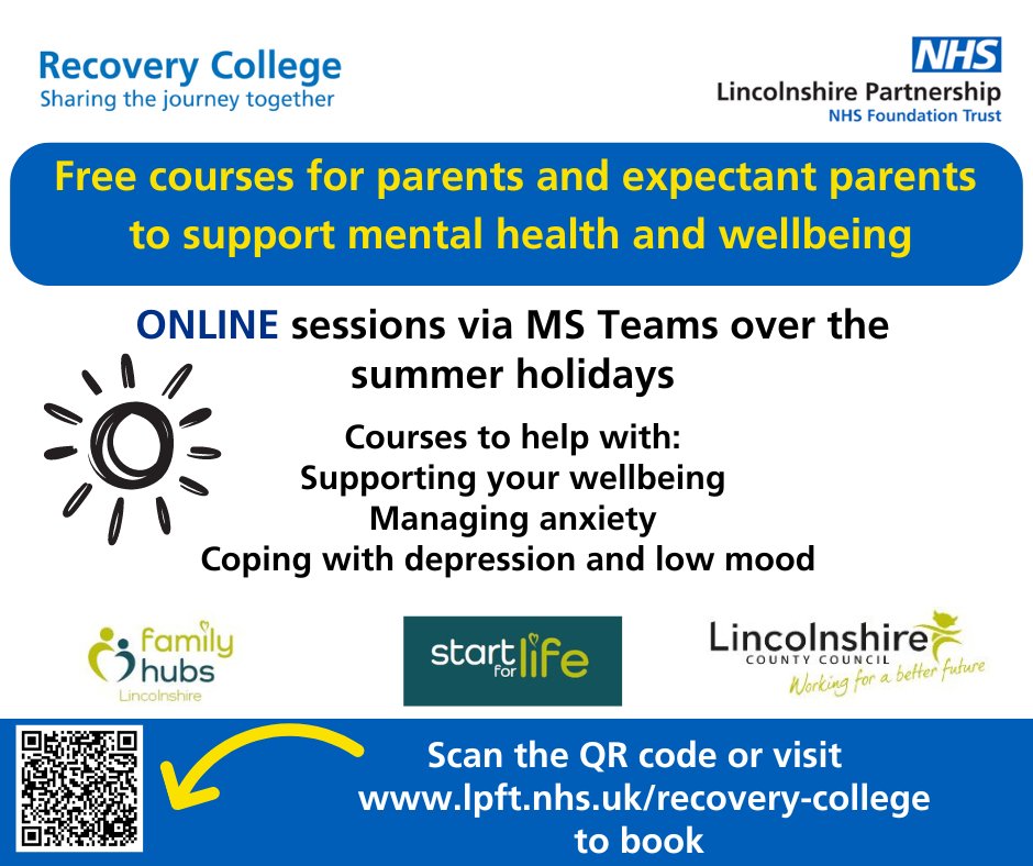 Amy@LPFT (@amylpft1) on Twitter photo #LincsRecoveryCollege
The Family Hub Programme provides short courses for individuals who are within the perinatal period (pre-natal or postpartum) with a child who is up to 2 years old.
<a href="/LincsConnect/">#LincsConnect</a>
<a href="/LPFTNHS/">Lincolnshire Partnership NHS Foundation Trust</a>
<a href="/saralpft/">@SaraLPFT</a>
<a href="/LincolnshireCC/">Lincolnshire County Council</a> #LincsRecoveryCollege
The Family Hub Programme provides short courses for individuals who are within the perinatal period (pre-natal or postpartum) with a child who is up to 2 years old.
<a href="/LincsConnect/">#LincsConnect</a>
<a href="/LPFTNHS/">Lincolnshire Partnership NHS Foundation Trust</a>
<a href="/saralpft/">@SaraLPFT</a>
<a href="/LincolnshireCC/">Lincolnshire County Council</a>