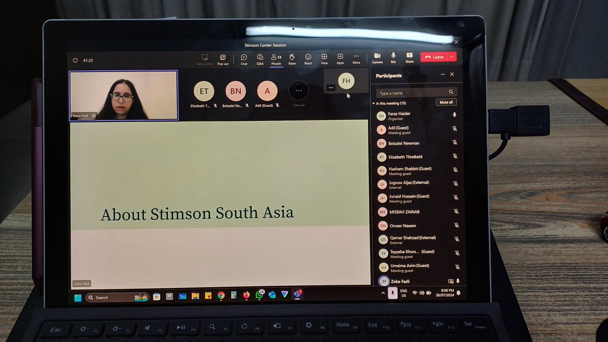 fass_air's tweet image. 📢 Day 5 Special Online Session of #FASSWKSP24 with the @StimsonCenter @SAVoices team: @ethrelkeld
@zfazli1 @BetzalelN. 

#AirUniversity #SecurityIssues
-
@adilsultan @Aiza_Azam @zmzahid30 @Ash_Turk007 @ayesha_ajm @f_aider