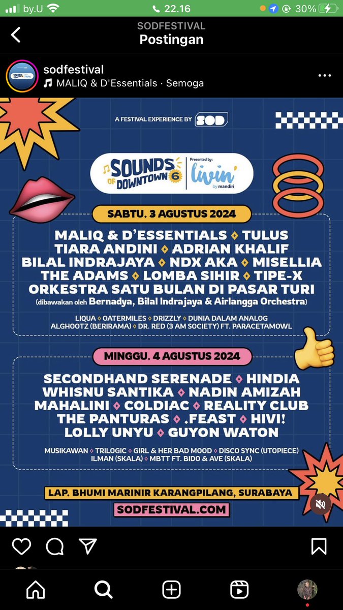 nabilahshrn's tweet photo. Dijual 1 tiket SOD Festival Vol.6 Day 2 !!
Barangkali ada yang mau gantiin, karena temenku gajadi nontonn 😌 

#wts #konser #wtstiket #wtsticket #SOD #SODFestival #Surabaya #dijualtiket #WTS #infokonsersurabaya #SoundsofDowntown https://t.co/CvvBPt0l9L