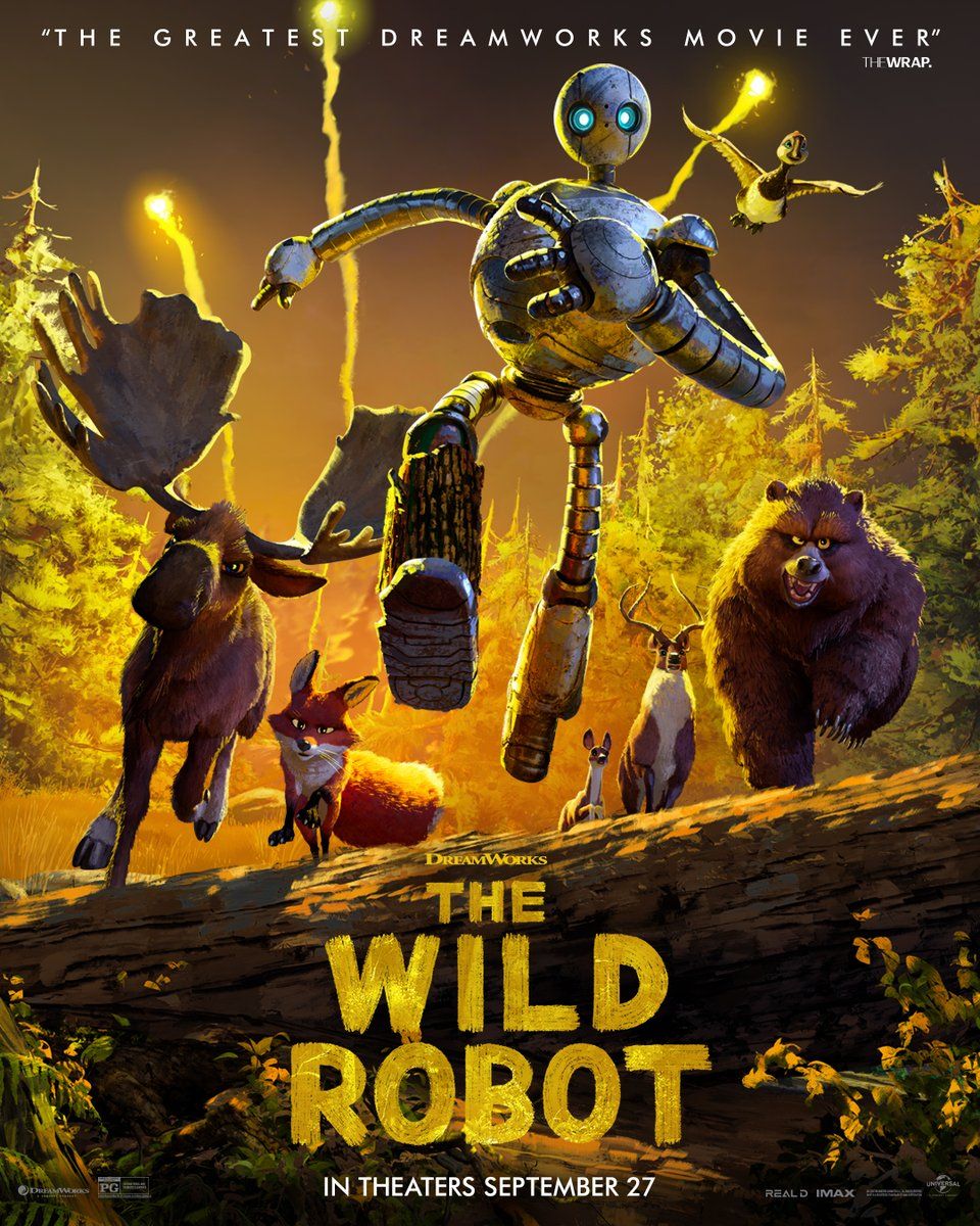 Nuevo póster de la cinta animada "The Wild Robot", que antes de estrenarse ya tiene excelentes comentarios.