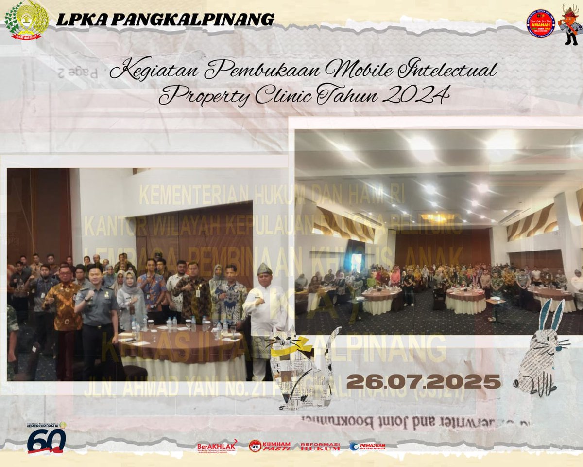 lpkapkpinang's tweet photo. Kegiatan pembukaan mobile Intelectual Property Clinic Tahun 2024
@Kemenkumham_RI
@kumham_babel
@LPKAPkpinang
Harun Sulianto
#KumhamBabel
#HarunSulianto
#LPKAPkpinang https://t.co/vO0wa7ZzV5